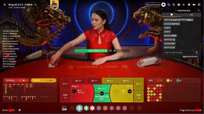 Simple instructions for playing the Dragon Tiger game